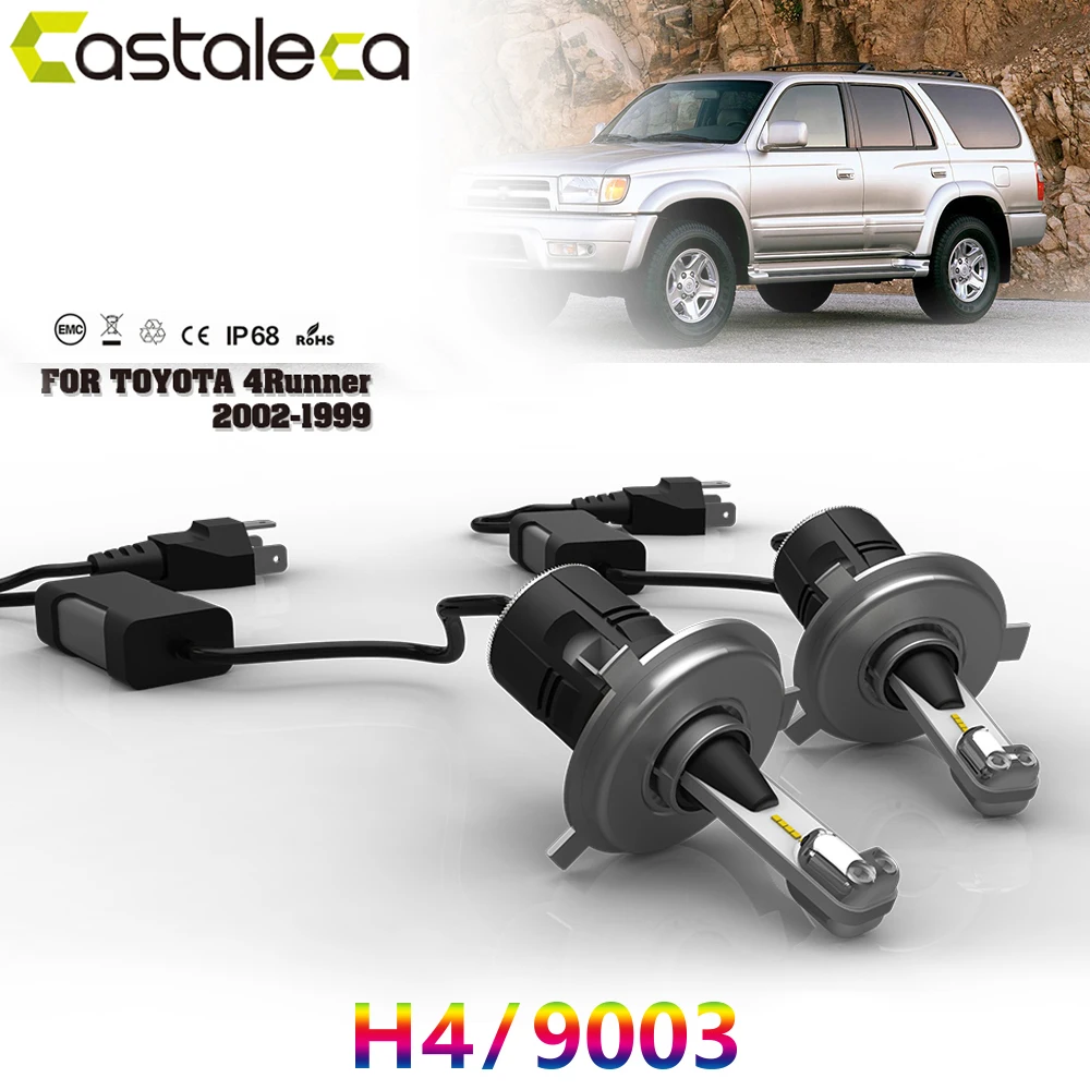 

Castaleca H4 LED Car headlight For Toyota 4Runner 1999-2002 Super Bright H4 Auto LED Headlamp bulb 6000K 3600LM Waterproof IP68