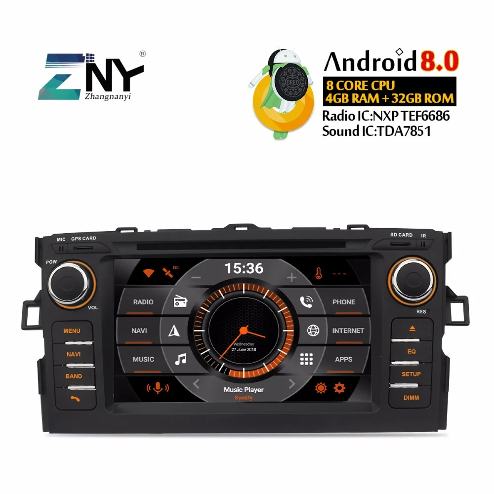 7 IPS In Dash 2 Din Android 9 0 Car DVD For Toyota Auris Auto Radio