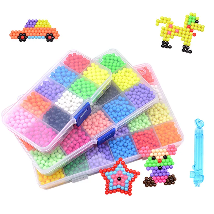 

[Best] 1000pcs/set Handmade Water beadbond educational toys DIY Magic Beads puzzle Packed magical water beados toy girl gift