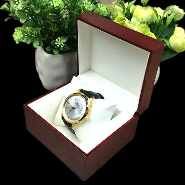 Buy Luxury Red Fashion Wood Watch Box With Pillow