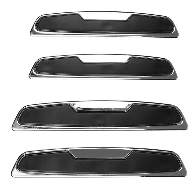 4Pcs/Set Buffer Trim Molding Protection Strip For Auto Vehicle Door Anti-Scratch Protector Car Door Guard Edge Corner Bumper - Color: Black