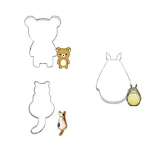 3 шт. нож для теста украшения формы для выпечки торта шеф-повара инструмент форма для бисквитов печенья резки приготовления пищи из нержавеющей стали, для выпечки