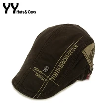 Мужские береты шляпы винтажная плоская кепка Cabbie повседневные кепки для езды Boinas дышащая хлопковая кепка солнцезащитные козырьки Boina Bone YY7063