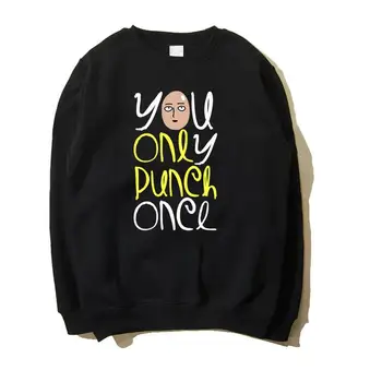 

High-Q Unisex ONE PUNCH-MAN Saitama Hoodie pullover jacket coat ONE PUNCH-MAN Saitama oppai O Neck Hoodies Sweatshirts