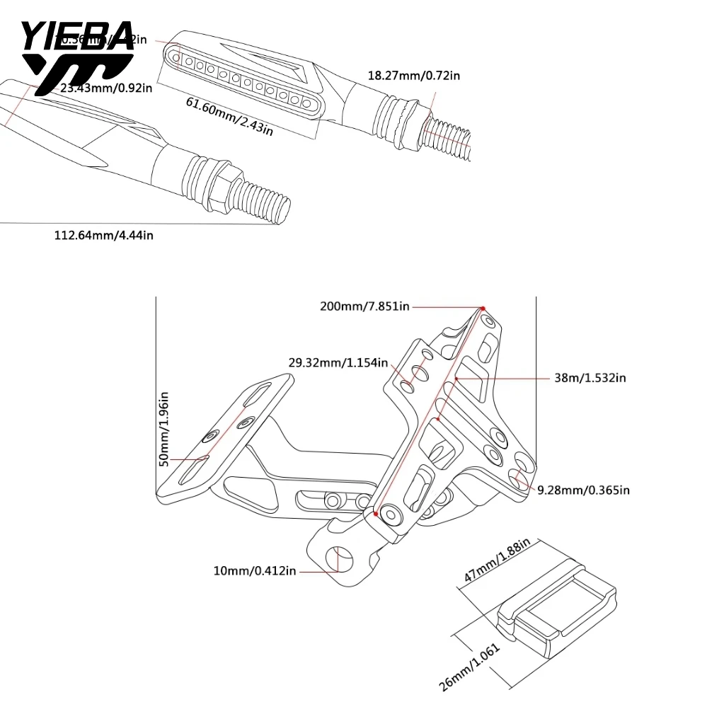 Универсальный держатель номерного знака мотоцикла для HONDA NSR250 MC1 MC21 MC22 MC19 CBR250 KAWASAKI ZX7R Кронштейн регулируемый крыло