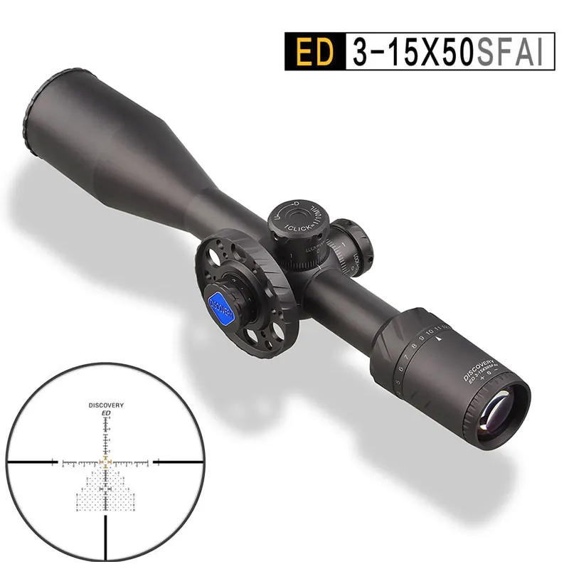 Охотничий оптический прицел Discovery ED 3 15X50 FFP противоударный широкоугольный первый