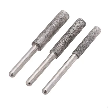 

4/4.4/5mm Diamond Chainsaw Grinding Head Sharpener Polishing Burr Stone File Chain Saw Metal Polishing Electric Grinding Drill