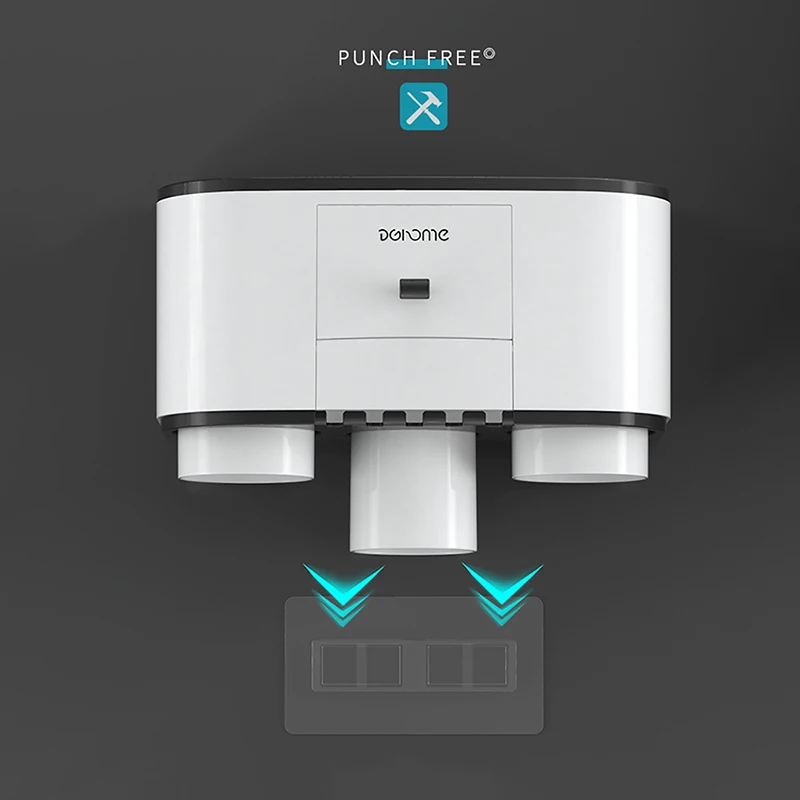 Cena BAISPO uchwyt na szczoteczki do zębów automatyczny wyciskarka dozownik pasty do zębów na stojak do przechowywania w łazience zestawy akcesoriów łazienkowych do montażu ściennego