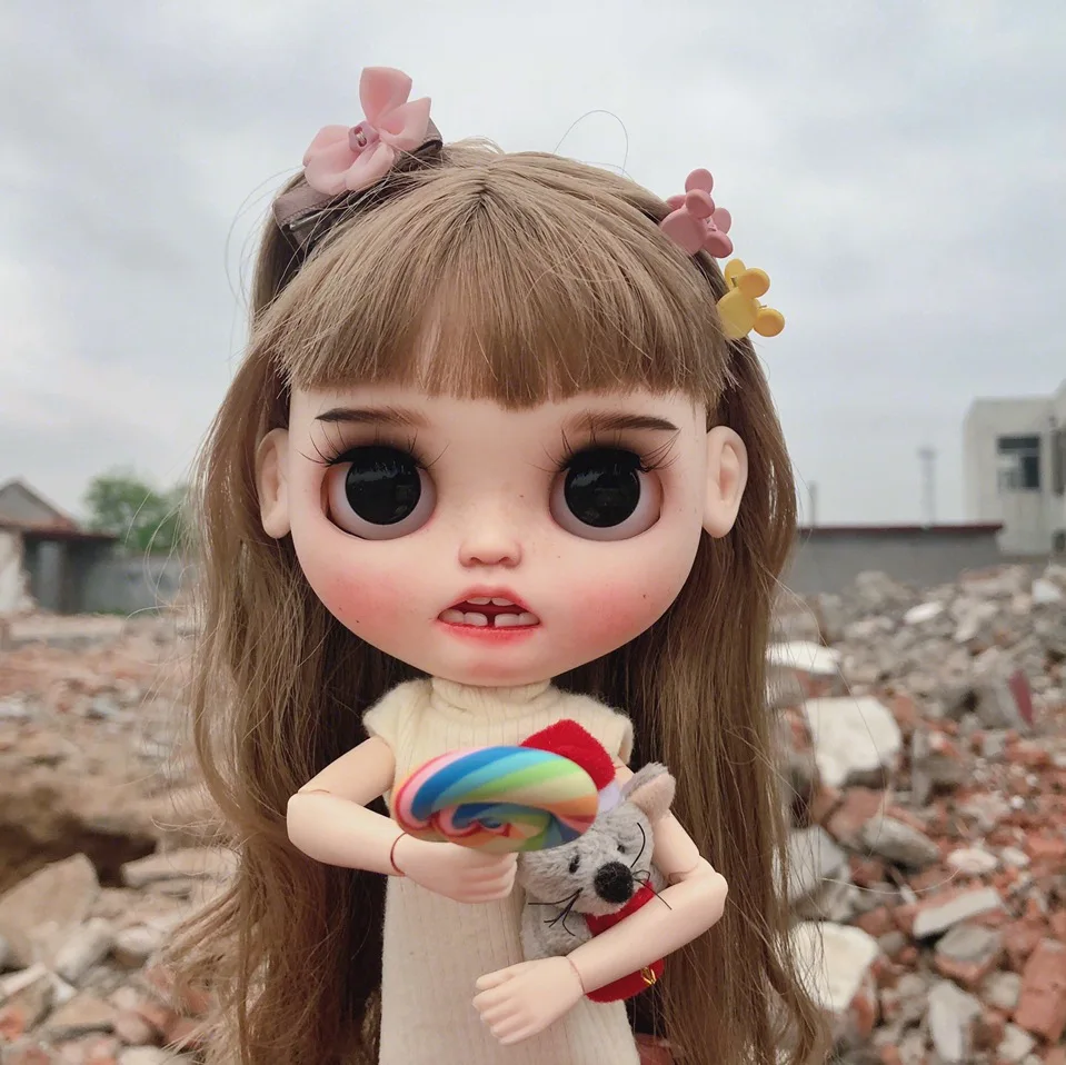 Длинные серые волосы макияж blyth кукла 1/6 BJD 30 см куклы игрушки 19 суставов высшего качества китайская Кукла BJD мяч шарнир Кукла Childlike тема