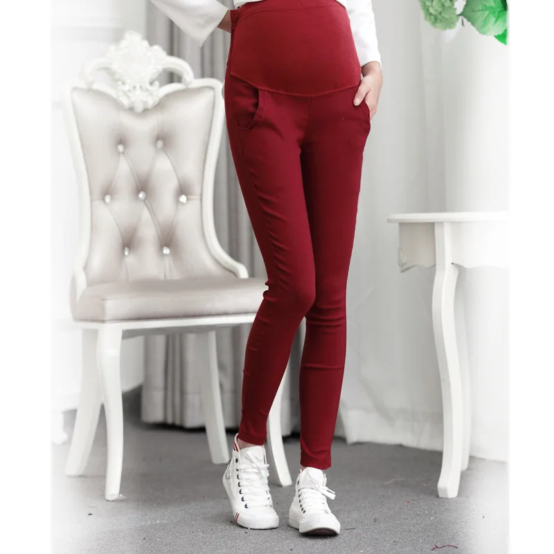 Fashion pregnant women autumn and winter Korean pants trousers belly Slim was thin pencil feet pants