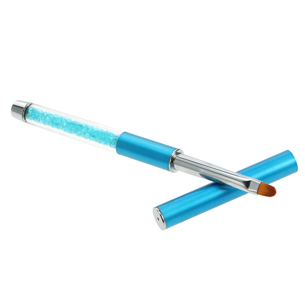 

Nail Art Brush Rhinestone Crystal Acrylic Handle UV Gel Painting Brush Pen Nylon Hair Nail Art Salon Pen Brush DIY Nail Art Tool