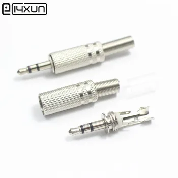

50pcs/lot 3.5mm Plug 3 Pole RCA Audio Connector 3.5 Jack RCA Audio Connector Plug 3.5mm Plug For Stereo Head