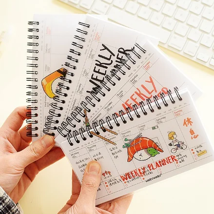 

1Pcs Cute Cartoon Weekly Planner Coil Notebook Agenda Filofax Kids Gift Stationery School Office Supplies 050