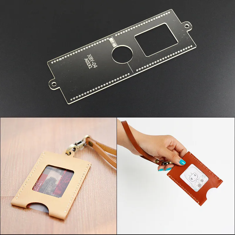 

1 PCS DIY Leather Tool Card package Pattern Mould Acrylic Template Leathercraft