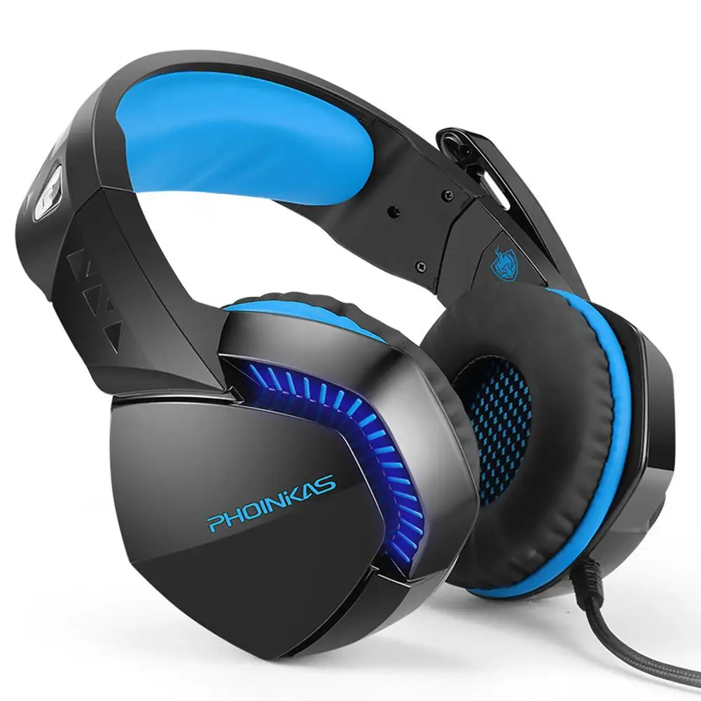 

Gamer Headphones PHOINIKAS H-3 4D Surround Stereo Headset With LED Light Headset Gamer For PS4 Xbox One PC Mac