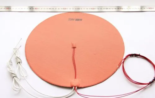 

110V/220V 500W Circular Dia 300mm round Silicone Heater Round HeatBed Pad with Thermistor For Delta Kossel 3D printer