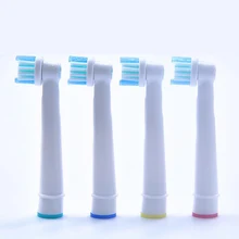 Têtes de brosse à dents électrique de rechange, 4 pièces, pour l'hygiène buccale, fil croisé B, Action de précision, poils souples