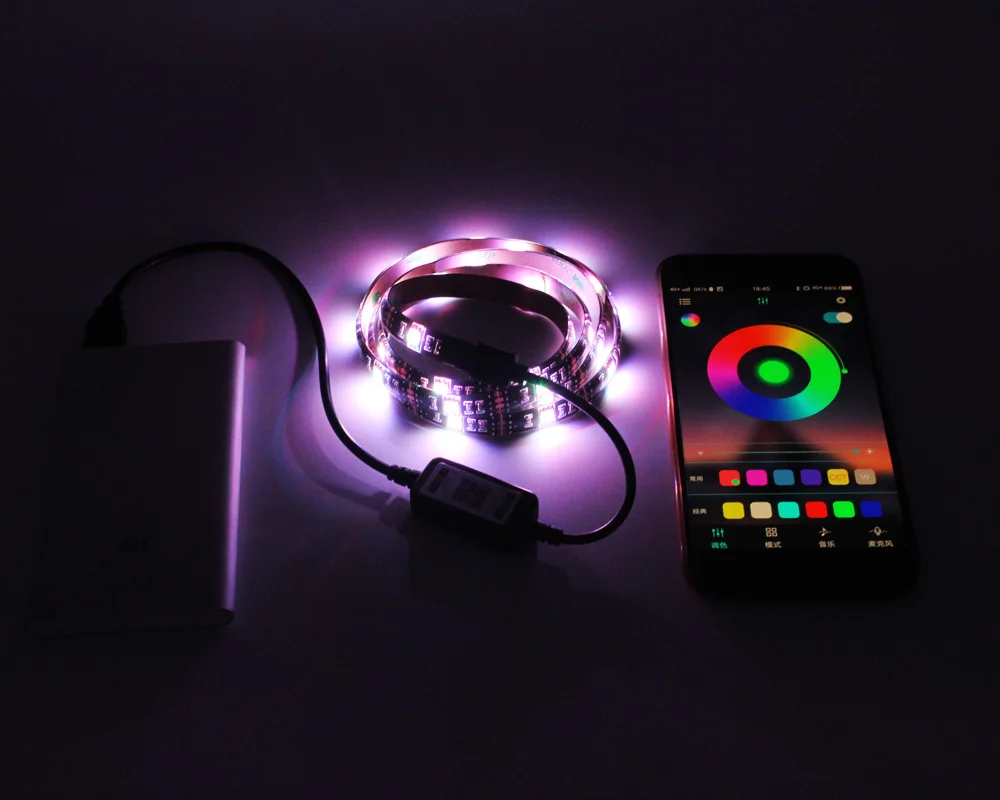 Светодиодная лента USB Bluetooth 5 В Тира светодиодный RGB ленты SMD 5050 гибкая лента Ambilight ТВ свет Подсветка для телевизора компьютера смещения освещение RGB лента для компьютера