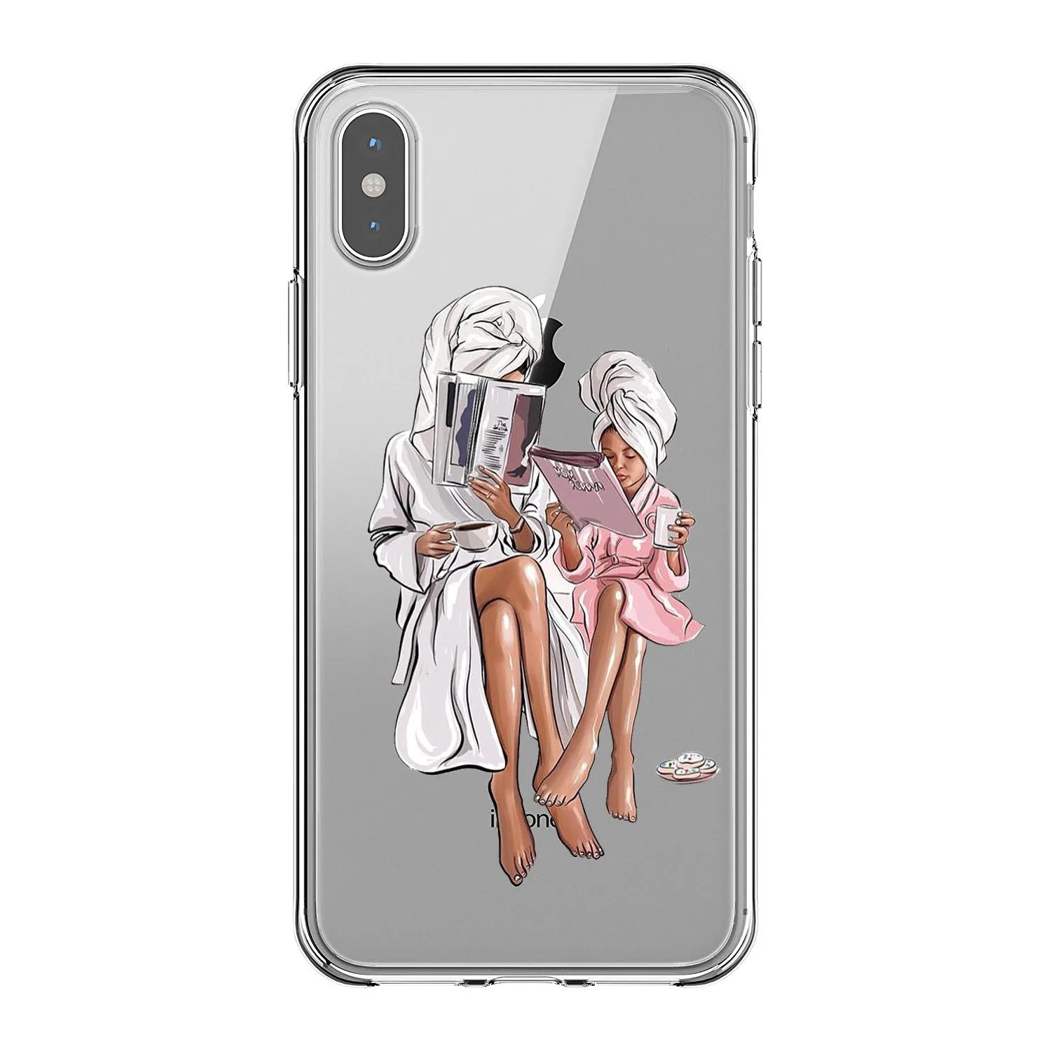 Модный черный коричневый Чехол для iPhone X XS Max XR 8 7 6 6s Plus 5 5s SE силиконовый женский