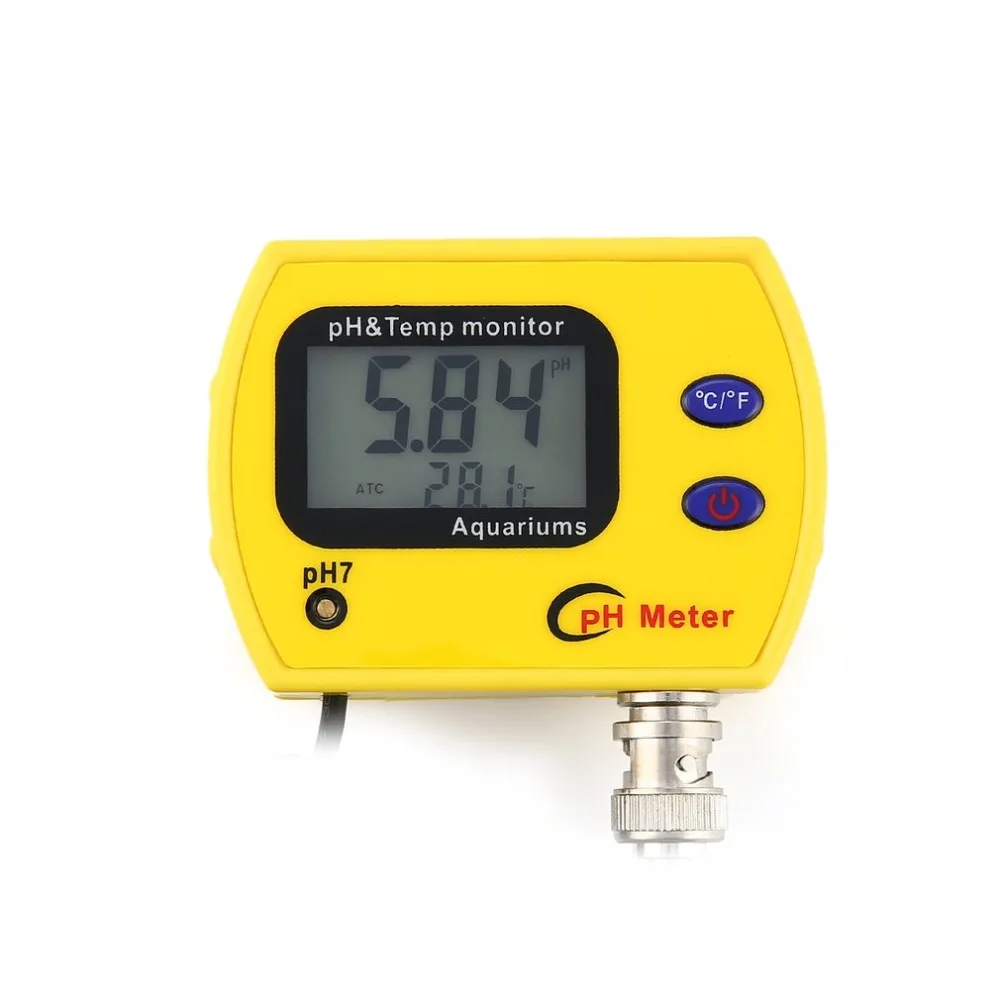 

Digital LCD Water Quality Tester PH Meter Detector Fish Tank Aquarium Temperature Meter Monitor Analyzer