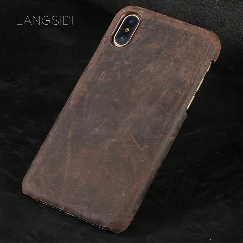 Wangcangli для iPhone 6s плюс Чехол ручной работы из натуральной коровьей кожи пользовательские мобильного телефона чехол