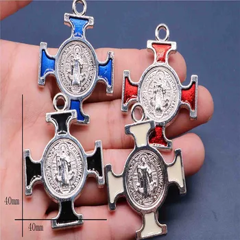 20 pieces / classic Saint Benedict cross cross medal key. St. Benedict's pendant. Classic four-sided colored cross medallion
20 pieces / classic Saint Benedict cross cross medal key. St. Benedict's pendant. Classic four-sided colored cross medallion