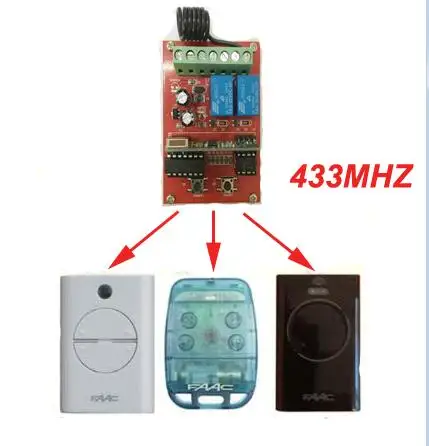 

5pcs FAAC T4 433LC/TE4433H, XT4 Compatible 2-channel Receiver 12-24V AC/DC 433.92MHz top quality