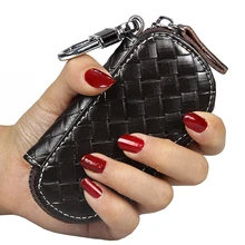 KETREND Genuine Leather Key Wallets Unisex Zipper Key Purse Car Key Holders Buckle Key Case Housekeeper Holder KSB151