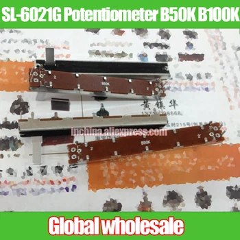 

3pcs SL-6021G 75MM Straight Slide Potentiometer B50K B100K / Fader Double Coupler Handle Length 15MMC