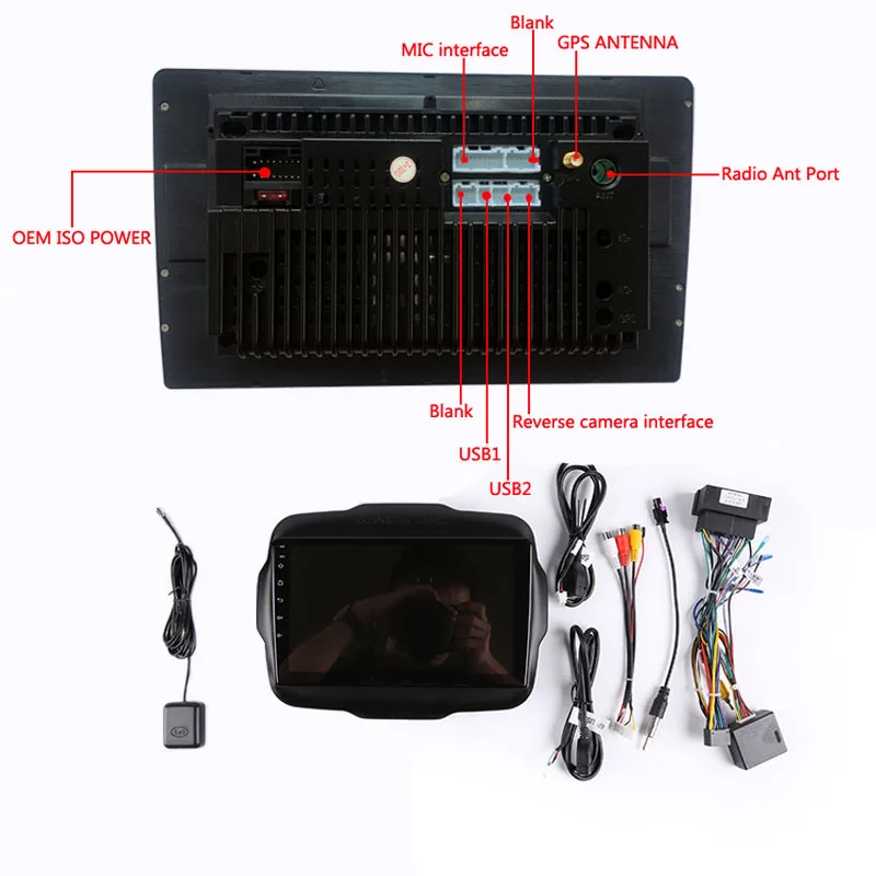 Discount 9" 2G RAM 32G ROM Android Car DVD Video Player GPS For Jeep Renegade 2015 2016 2017 2018 audio car radio stereo navi wifi 5