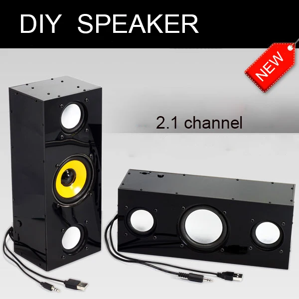 Diy Электронный комплект динамиков 2 1 канальный активный Аудио Бас компьютерный