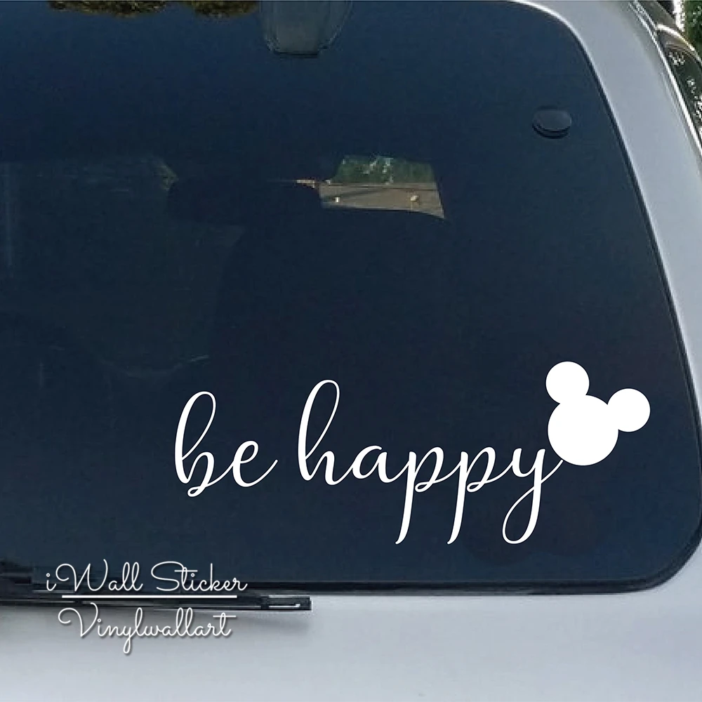 Be Happy Quote Car Sticker Quotes Car Decal DIY Be Happy Car Decors