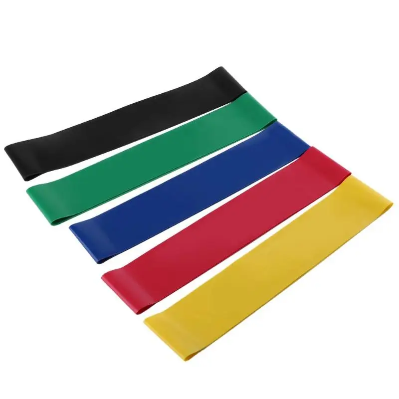 

5pcs Elastic Rubber Resistance Bands Fitness Gym Equipment Strength Training Yoga Loop Different Colors Workout Elastic Band