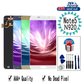

5.7'' AMOLED LCD For Samsung Galaxy NOTE 5 NOTE5 N920 LCD Display N920F Touch Screen Tested Digitizer Assembly