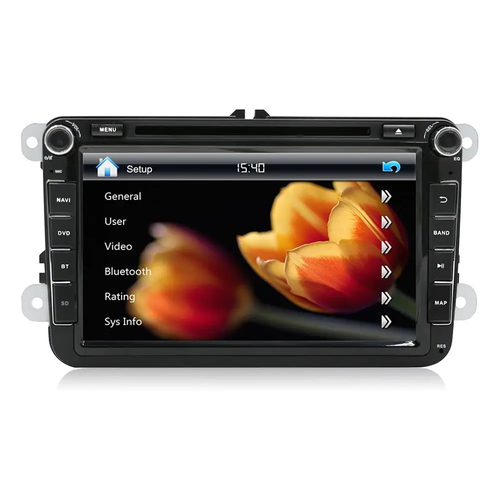 Perfect Wholesale! 2 Din 8 Inch Car DVD Stereo Player For VW/Volkswagen/Passat/POLO/GOLF/Skoda/Seat With 3G USB GPS BT FM RDS Free Maps 3