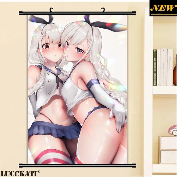 

40X60CM Sexy Fleet girls Kantai Collection kancolle loli cameltoe cartoon anime wall picture mural poster scroll canvas painting