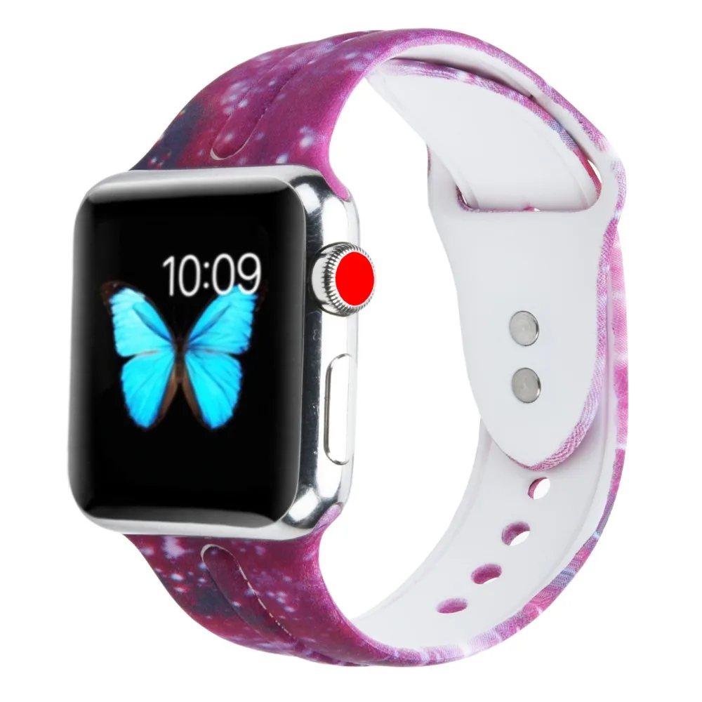 Мягкий силиконовый ремешок для часов Bemorcabo Apple Watch 4 3 2 1 44 42 38 мм Сменные аксессуары