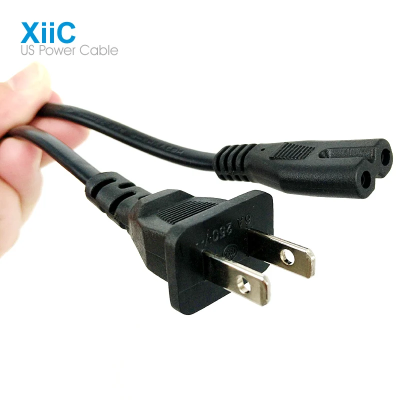 1.2m 4ft 2 Prong 2 Hole American Standard Power Cable US Plug Power