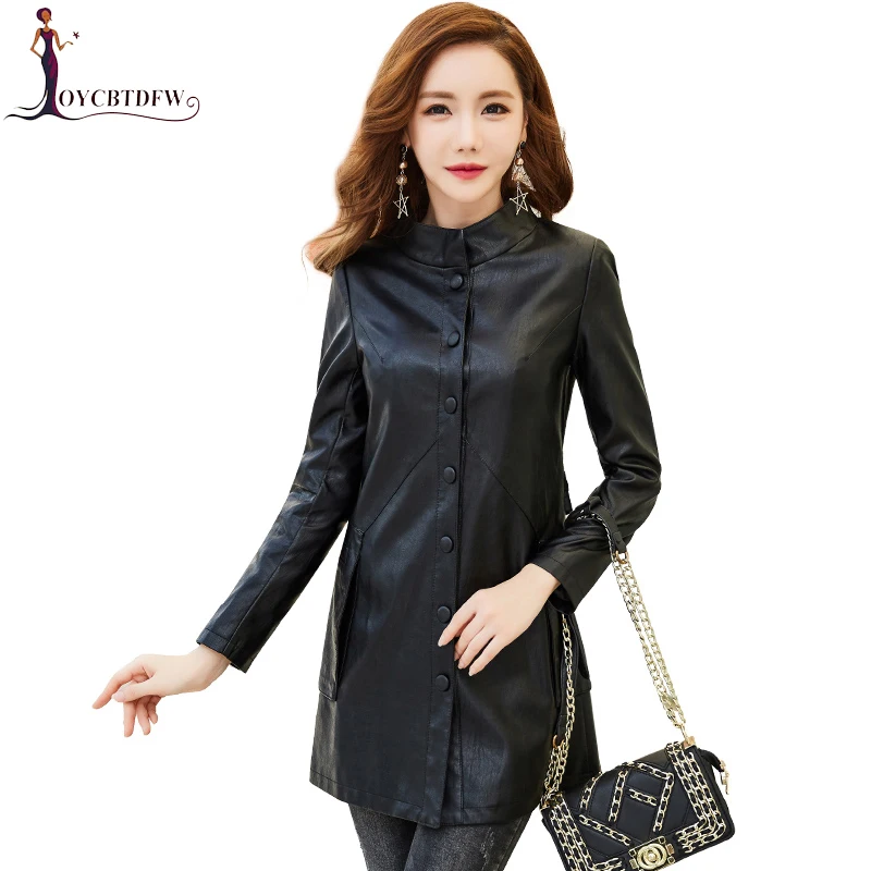 Autumn Jacket Female PU Leather Coats 2018 Fashion Single