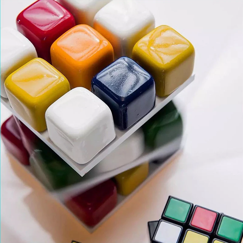 30 шт./компл. Rubiks кубик для торта Форма из алюминиевого сплава DIY шоколадная форма 3D