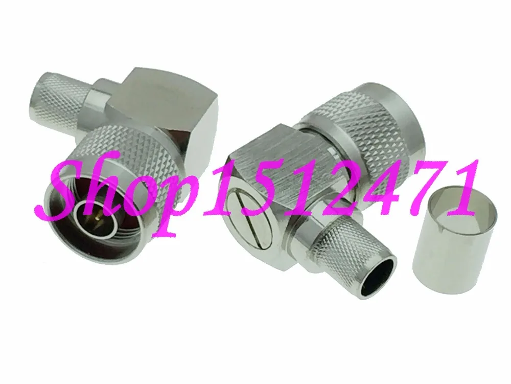 

Connector N male plug crimp RG8 RG213 LMR400 RG214 9913 Cable right angle