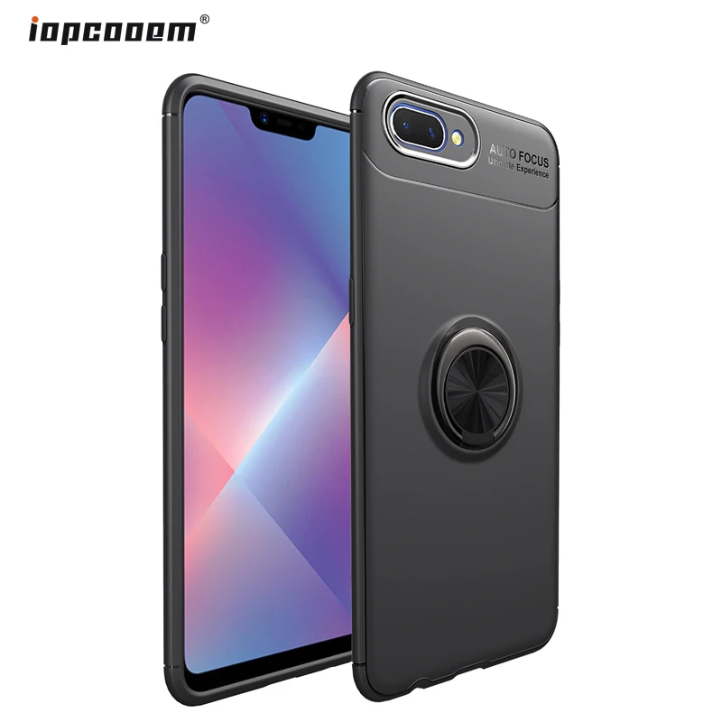 

Phone Case For OPPO A5 Case For OPPO A3S Cover soft Finger Ring Car Magnet Back shell For OPPO C1 Coque 6.2