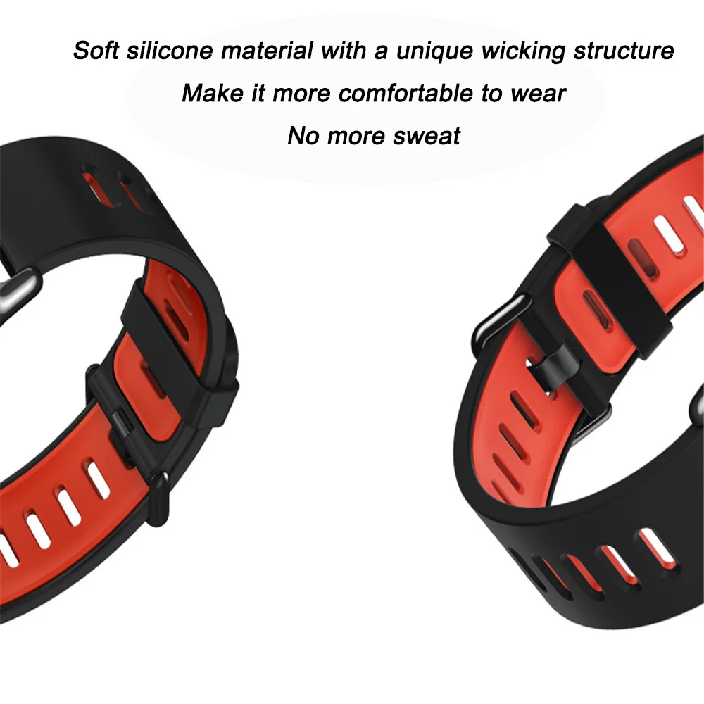 22 мм ремешок для часов Xiaomi Huami Amazfit gtr 47 мм/Amazfit Sports Pace Stratos 2 2S смарт-часы ремешок силиконовые браслеты