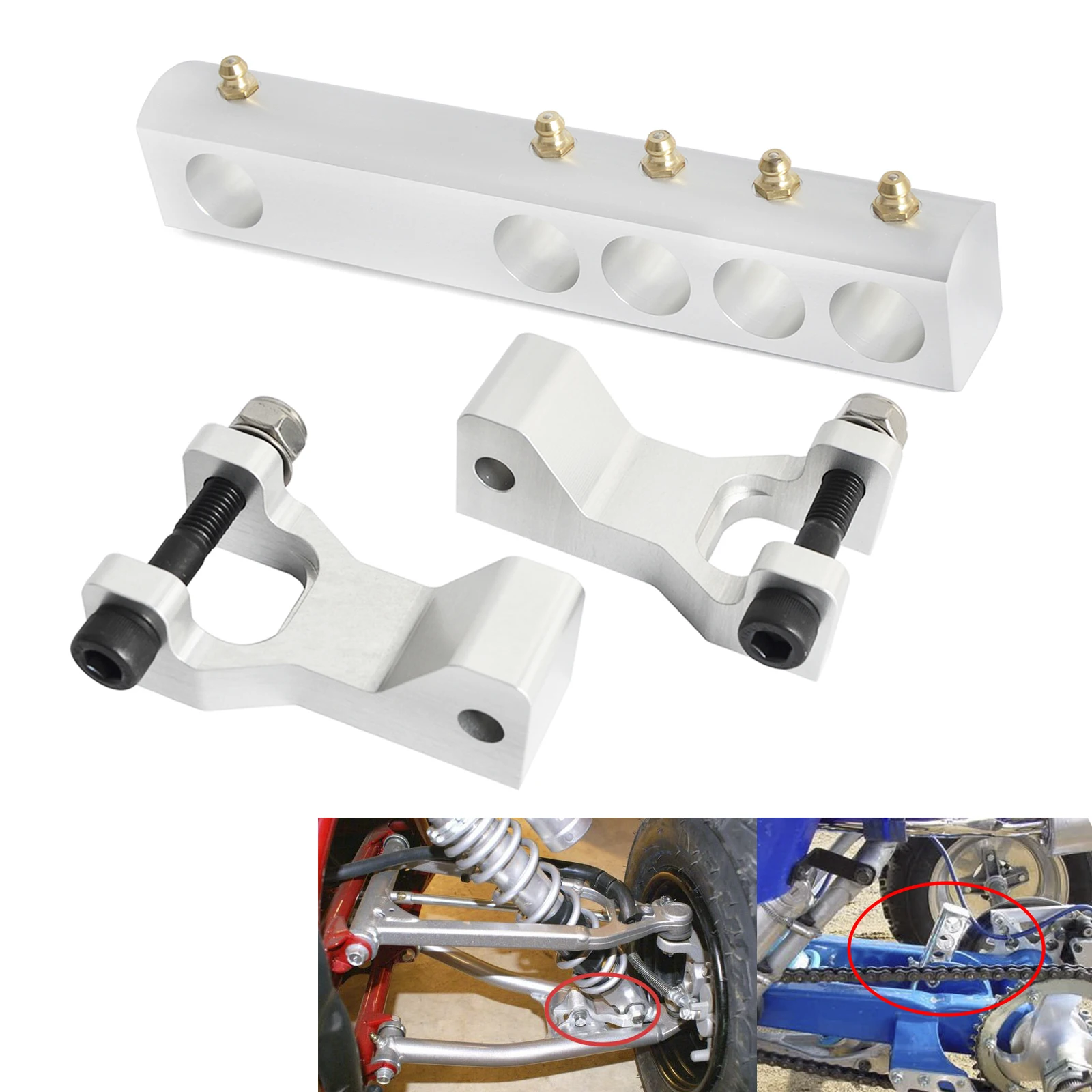 CNC спереди и сзади снижение комплект для Yamaha Banshee 350 YFZ350 1987-2007 2008 воин YFM350X 1987-2000 2001