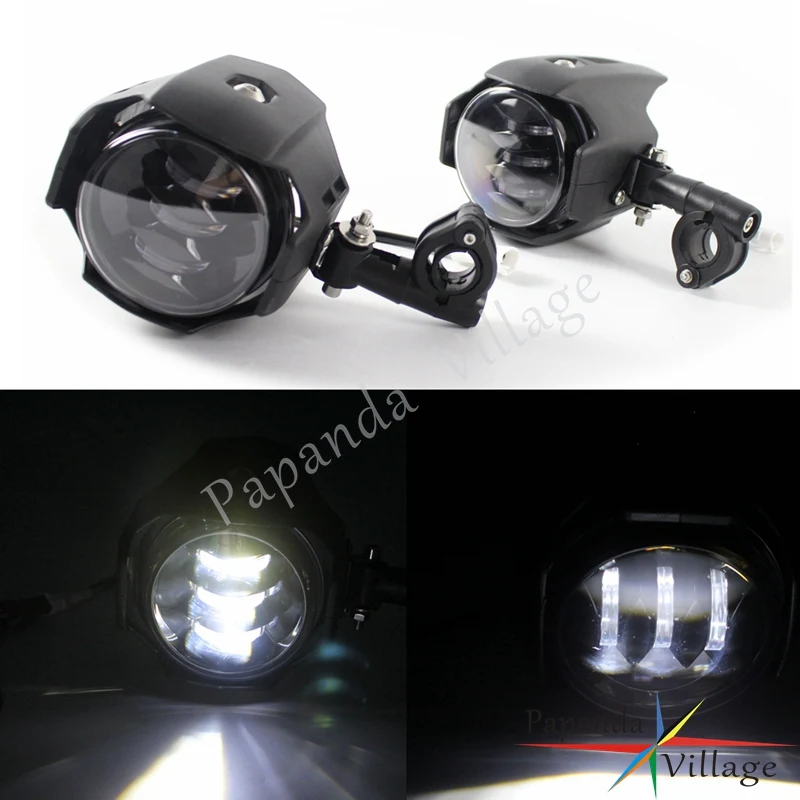 

Papanda Motorcycle Black Spot LED Auxiliary Fog Light Driving Lamp for BMW R1200GS ADV F800GS K1600