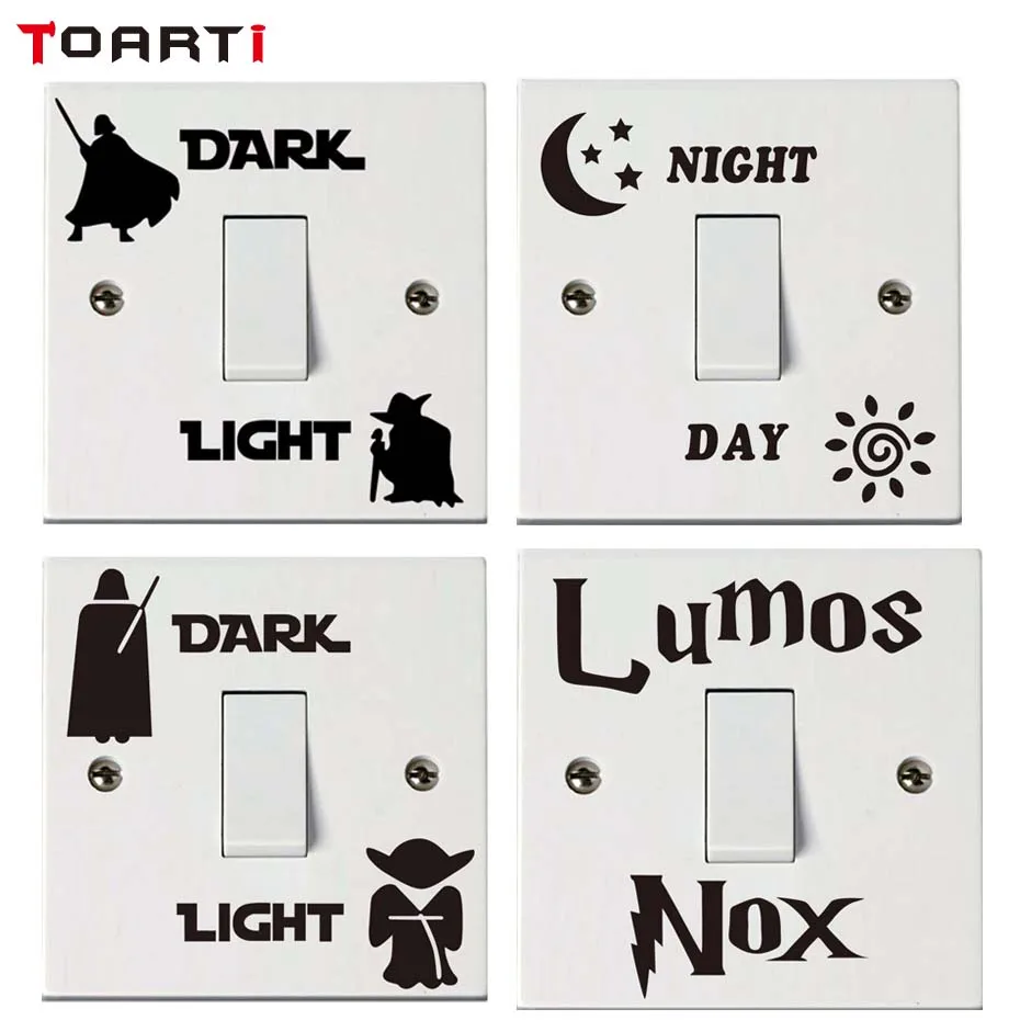 

Star Wars Dark Light Side Creative Switch Vinyl Decal Sticker Wall Art Murals Removable Self Adhesive Wallpaper Home Decor