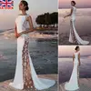 Womens Sexy Sleeveless Lace Patchwork Maxi Dress Formal BallGown White Lace Long Dress Elegant Womens Dresses ► Photo 2/6
