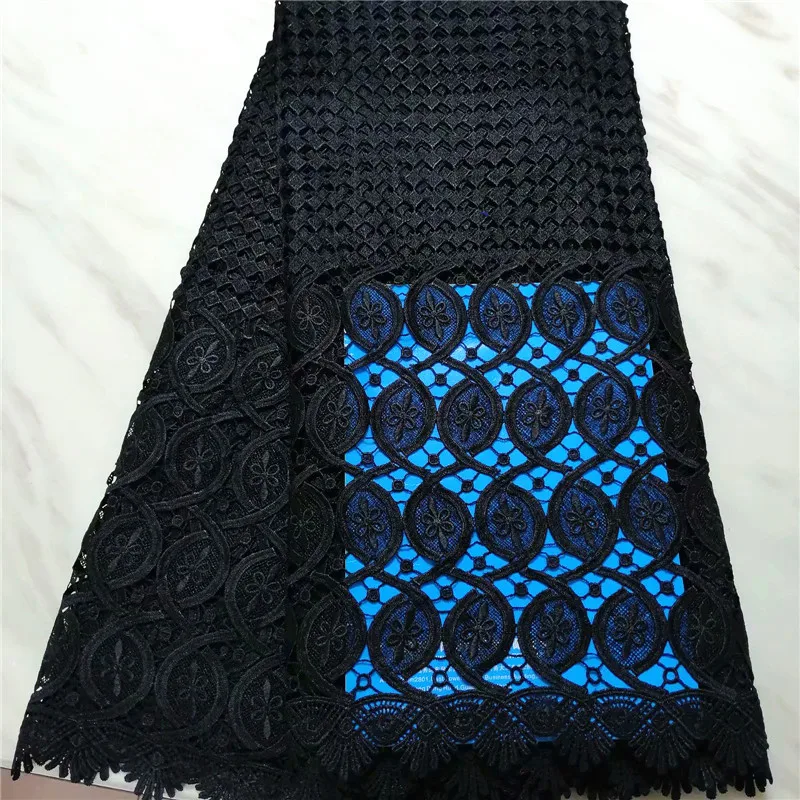 

High Quality 5 yards Embroidered Guipure Lace Fabric African French Lace Guipure Lace Fabric Hot Sales Design For Women PLA62-1