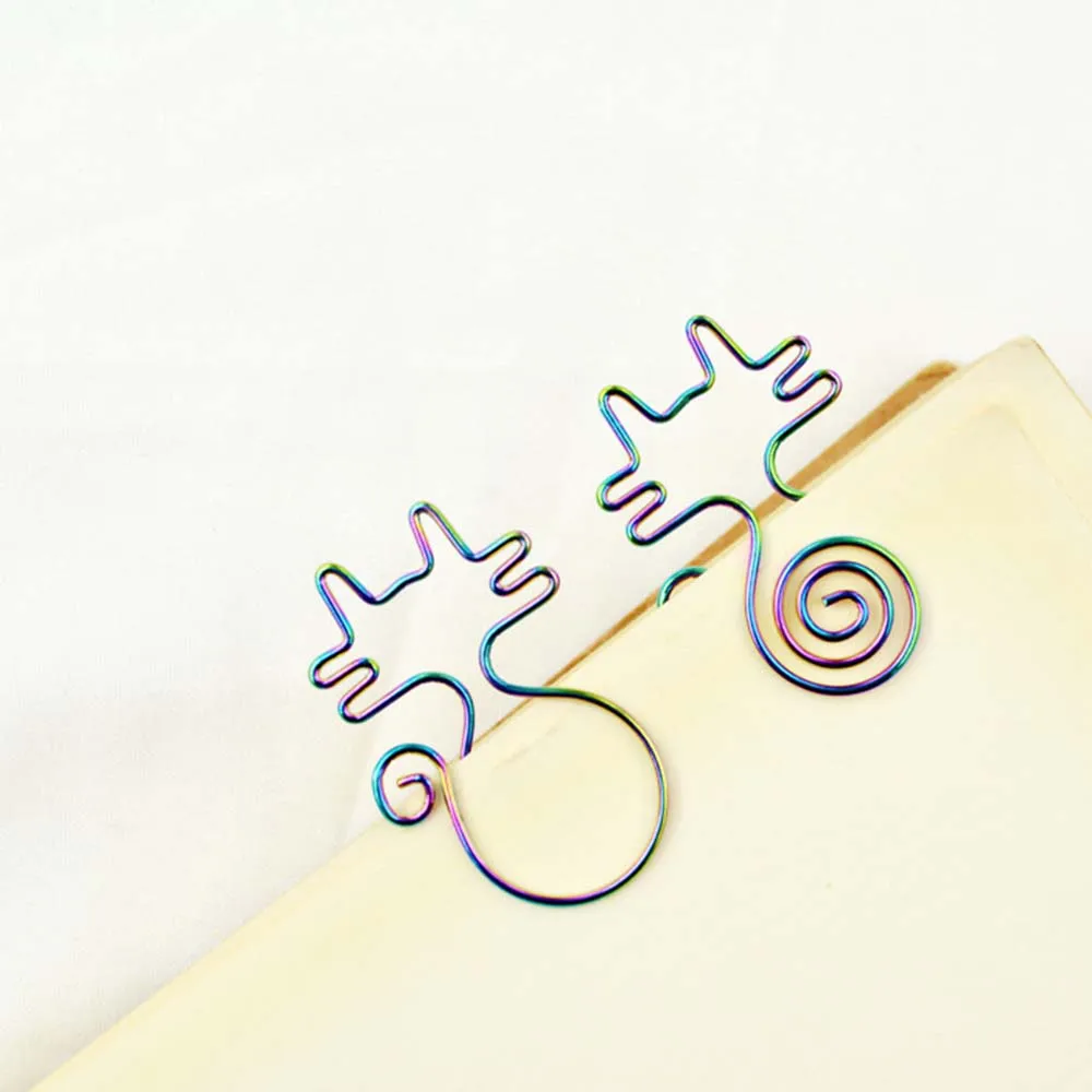 

8Pcs/lot Cute Colorful Rainbow Cat Clips Bookmark Planner Tools Scrapbooking Tools Memo Clip Metal Binder Paperclip