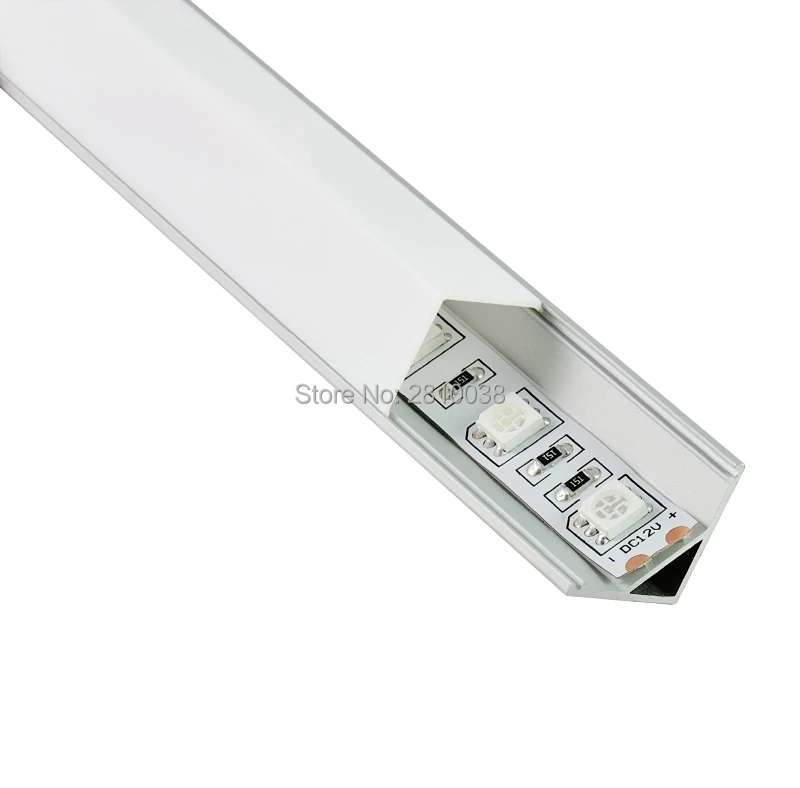 10 Sets/Lot Right Angled Aluminium led lighting profile Anodized LED
